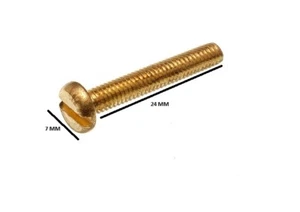 Solid Brass Machine Screws Pan Head Slotted M4 4mm X 25mm ( Pack 1000 ) - Picture 1 of 1