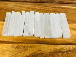 Raw Selenite Crystal Logs 4" Rough Sticks Blades, Charging Station, Buy is Bulk - Picture 1 of 10