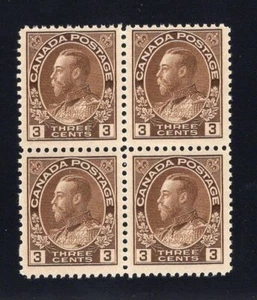 1911-25 Canada. SC#108. UNI#108. Mint, Never Hinged, VF. Block of 4 - Picture 1 of 2
