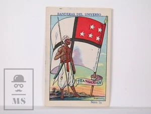 1920's Trading Card - Flag & Soldier. 74, Tanganyika. Tanzania - Spanish Coffee - Foto 1 di 2