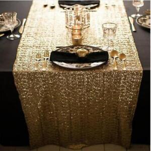 Sparkly Sequin Glamorous Tablecloth Backdrop Party Wedding Home Table Decor GR