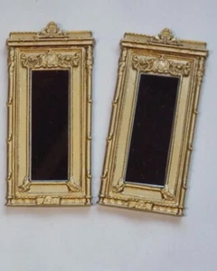 Puppenhaus verzierter Stil Wandspiegel Maßstab 1:12 - Bild 1 von 1