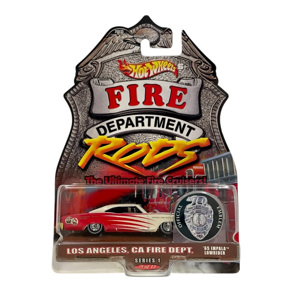 Hot Wheels Fire Department Rods 2000 "65 Impala Lowrider" Los Ángeles, CA Foto 1 de 1