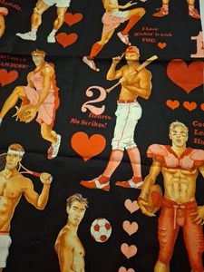 ALEXANDER HENRY Fabric - GAME OF LOVE on Black -one yard - Bild 1 von 3