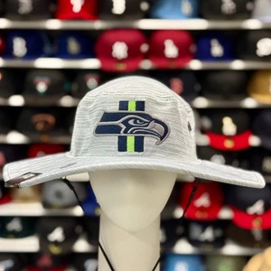Sombrero de pescador New Era Seattle Seahawks NFL | plateado/azul bajo ala - Imagen 1 de 3