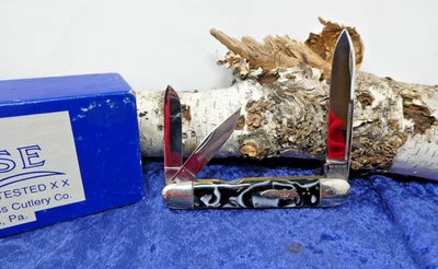 复古 1990 年 W.R. CASE & SONS 6391 WHITTLER PROTOTYPE CELLULOID 折叠刀 完好带盒! — 第 1/4 张图片