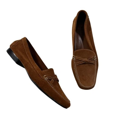 Мокасины верхние Karen Scott коричневые натуральная кожа размер 6 комфорт для работы в офисе - Изображение 1 из 4