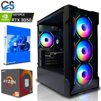 COMPUTER SPECIALIST LTD. Schneller Gaming PC AMD Ryzen 5 5500 / 32GB DDR4 RAM / 1TB M.2 / Windows 11 Pro WLAN