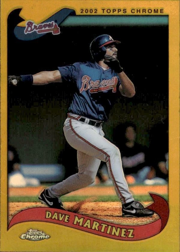 2002 Topps Chrome Gold Refractor Dave Martinez #195 - Image 1 of 2