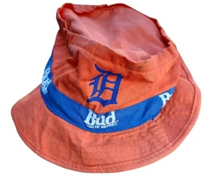 VTG MLB Detroit Tigers Budweiser Bud Beer Bucket Hat OPENING DAY L - Picture 1 of 3