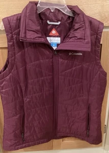 Columbia Omni-Heat Plum Purple Quilted Full Zip Vest Size XL - Picture 1 of 5