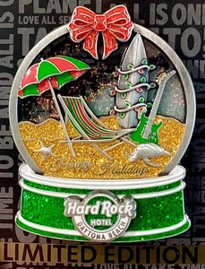 2025 HARD ROCK HOTEL DAYTONA BEACH WEIHNACHTEN URLAUB SCHNEEKUGEL MEERESSCHILDKRÖTE ANSTECKNADEL - Bild 1 von 3