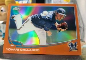 2013 Topps cromo naranja refractor #13 Yovani Gallardo MLB Milwaukee Brewers - Imagen 1 de 2
