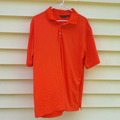 Walter Hagen Essentials 条纹 Polo 高尔夫衬衫 L 运动运动休闲运动 B15 — 第 1/4 张图片