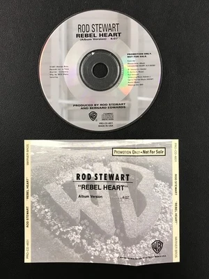 1991 Rod Stewart: Rebel Heart Single DJ PROMO CD Warner Bros w/Slipcover! Foto 1 de 4