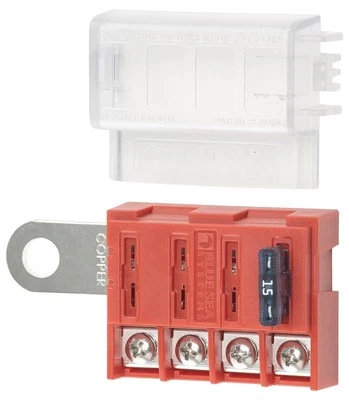 Blue Sea Systems 5023 ST Blade Battery Terminal Fuse Block 4 With cover  - Image 1 of 3