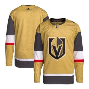 Adidas Las Vegas Golden Knights Authentic Primegreen Jersey Sz 46 Gold Home NHL - Picture 1 of 4