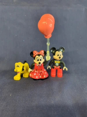 3 LEGO DUPLO LOT DISNEY FIGURES MICKEY MINNIE MOUSE PLUTO - Image 1 of 4