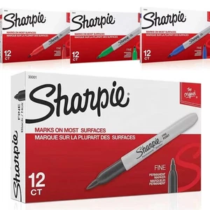 Schwarze Sharpie Stifte Permanentmarker Stift feine Spitze Marker Neu - Bild 1 von 13