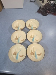 Juego de 6 fruteros Pompeya vintage de cerámica Red Wing de 5 pulgadas - Imagen 1 de 14