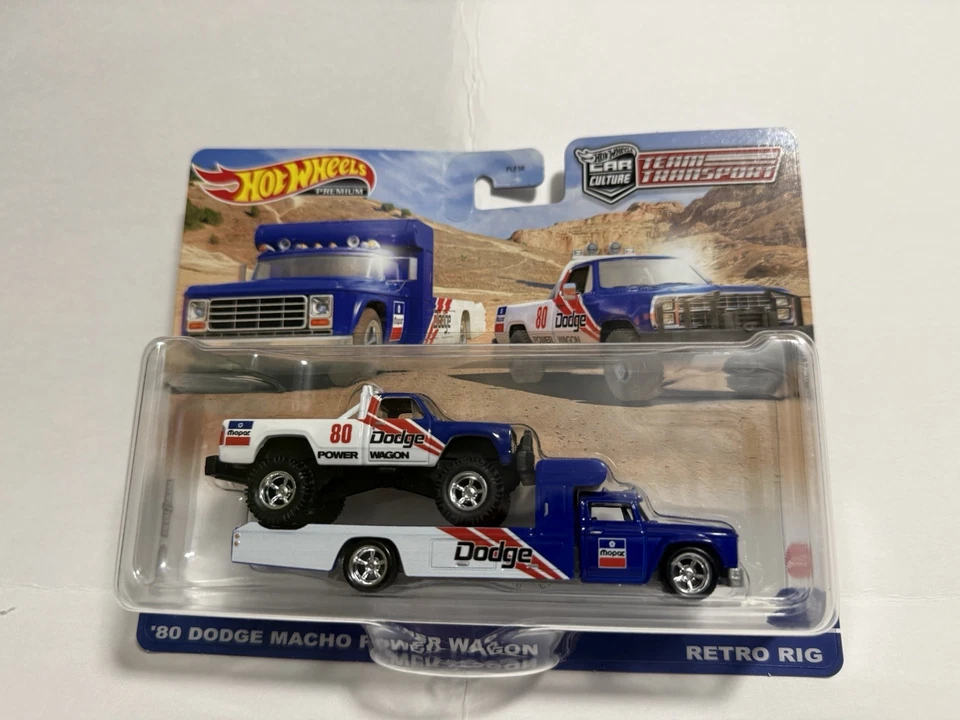 Dodge Macho Power Wagon/Retro Rig #51 Hot Wheels Premium Team Transport 80 Foto 1 de 1