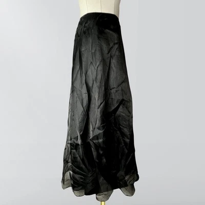 Nordstrom Alex Evenings Black Organza Full Maxi Skirt - Image 1 of 4
