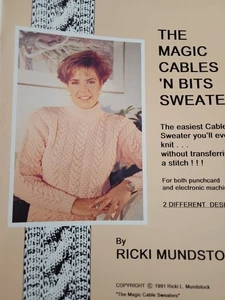 Magic Cables N Bits Sweater Machine Knitting Pattern Booklet - Picture 1 of 1