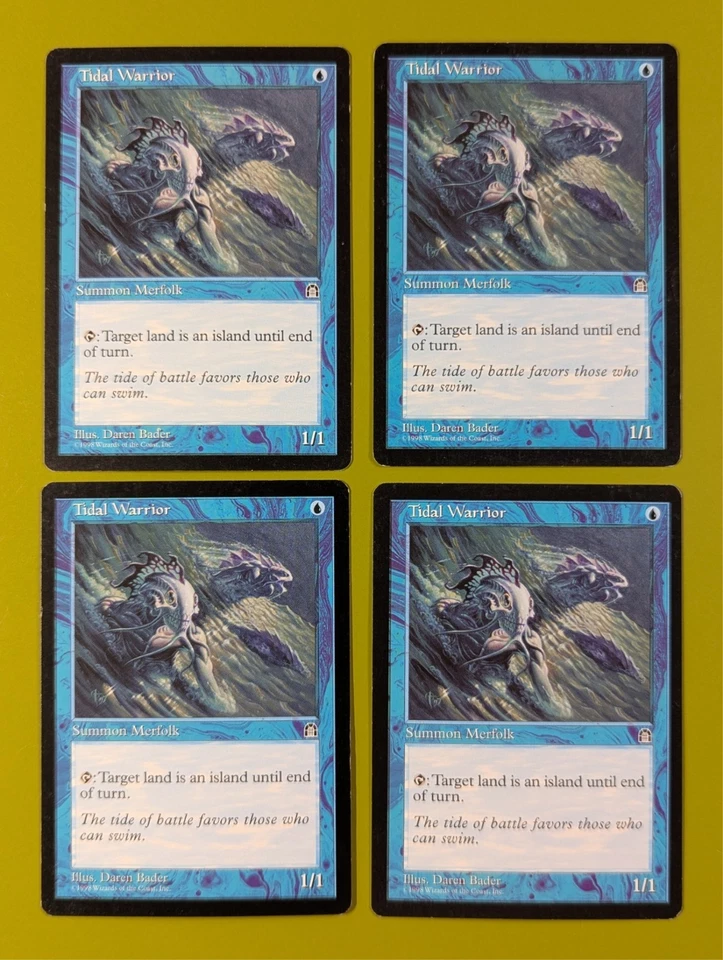 Tidal Warrior x4 Stronghold 4x Playset Magic the Gathering MTG - Image 1 of 1