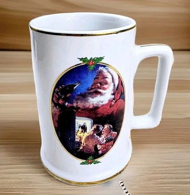 Vintage 1996 Coca Cola Santa When Friends Drop In Coffee Cup Collector Edition - Image 1 of 4