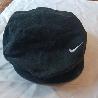 Gorra Nike Gorra Plana Cabbie Newsboy De Colección Tiger Woods Negra Swoosh L Foto 1 de 4