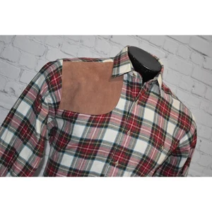 Camisa vintage Abercrombie & Fitch para hombre talla mediana imitación cuero almohadilla para el hombro - Imagen 1 de 9
