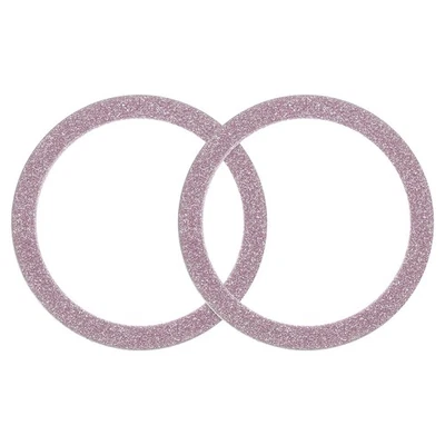 2Шт магнитные наклейки кольцо, металлический блеск магнитный адаптер кольцо, розовый - Изображение 1 из 4