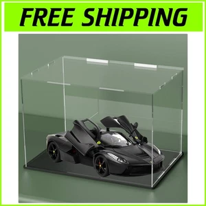 Rectangular Acrylic Model Car Showcase with Matte Black Stand - 13x6.7x6.3 Inch - Picture 1 of 8