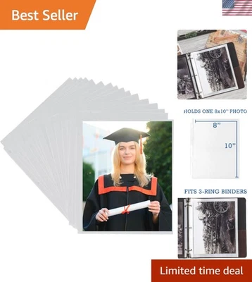 Paquete de 50 fundas transparentes para fotos de 8x10 - perfectas para álbumes y álbumes de recortes Foto 1 de 4