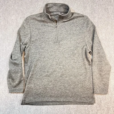 Suéter Pullover Beverly Hills Polo Club Para Hombre 1/4 Cremallera Gris Talla Grande Foto 1 de 4