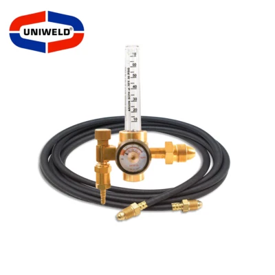 KIT Regulador Caudalímetro Uniweld KRF2480-580 con Manguera de 10', Una Etapa, CGA-580 Foto 1 de 2