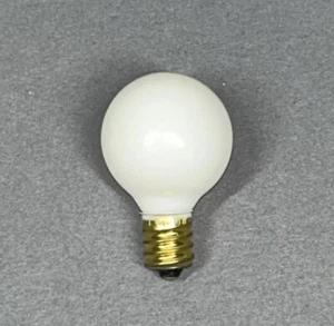 (6 PACK)Small Globe Bulb 10W Satin White Candelabra Base 120V(1 & 1/8 in) 03864 - Picture 1 of 6