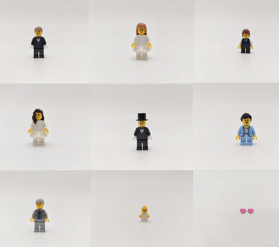 LEGO Minifiguren ● Braut ● Bräutigam ● Liebe ●  Hochzeit ● Zum AUSWÄHLEN - Bild 1 von 1