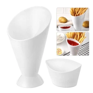 Dessert Trays French Fry Holder 2 in 1 Dipping Cup Durable Snack Cup Home - Picture 1 of 8