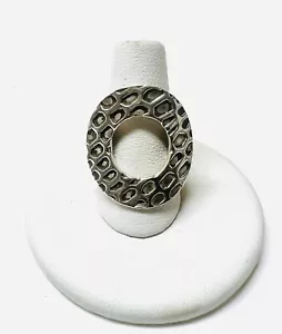 Sterling Silver Hammered Open Circle Ring sz 5.75 - Picture 1 of 6