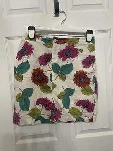 Tommy Bahama Women’s Relax 100% Linen Skirt Size 4 Floral Tropical Colorful - Picture 1 of 5