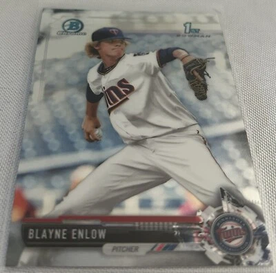 2017 Bowman Chrome Draft Baseball Blayne Enlow Minnesota Twins 1st Bowman #BDC63 - Image 1 of 3