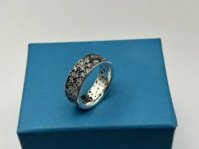 Genuine Pandora Silver Shimmering Leaves CZ RING 190965CZ RETIRED 54 USA SIZE 7 - Image 1 of 4