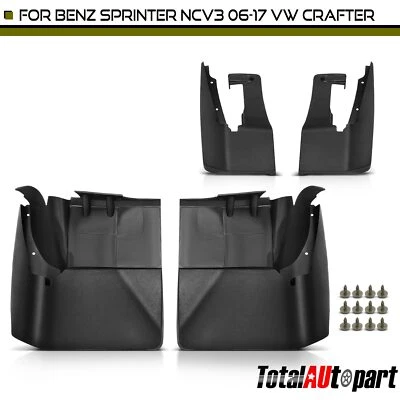 Protectores contra salpicaduras de guardabarros delanteros y traseros 4 piezas para Mercedes-Benz Sprinter 2006-2017 Foto 1 de 4