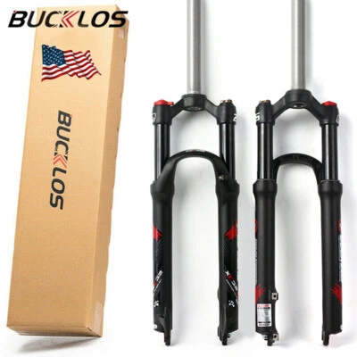 BUCKLOS 26/27.5/29" MTB Bike 1-1/8 Suspension Fork 100mm Travel QR Front 1 1/8" - Image 1 of 4