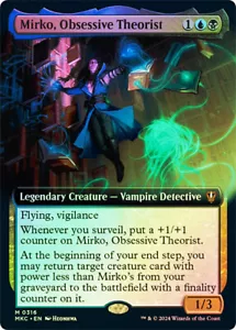 Magic The Gathering Foil Mirko, arte extendido teórico obsesivo - asesinatos en la mansión Karlov - Imagen 1 de 1