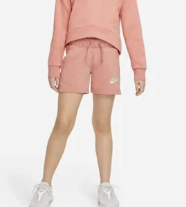 Nike Sportswear Club French Terry Girls Shorts DA1405-824 Size XS - A-145 - Picture 1 of 4