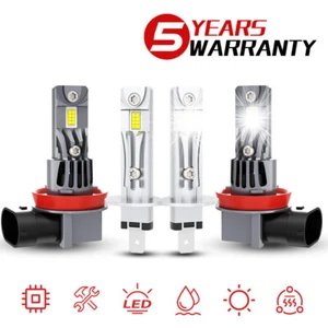 4x H1+H11 LED Headlight Bulbs High Low Beam Cool White For Kia Forte5 2014-2016 - Picture 1 of 14