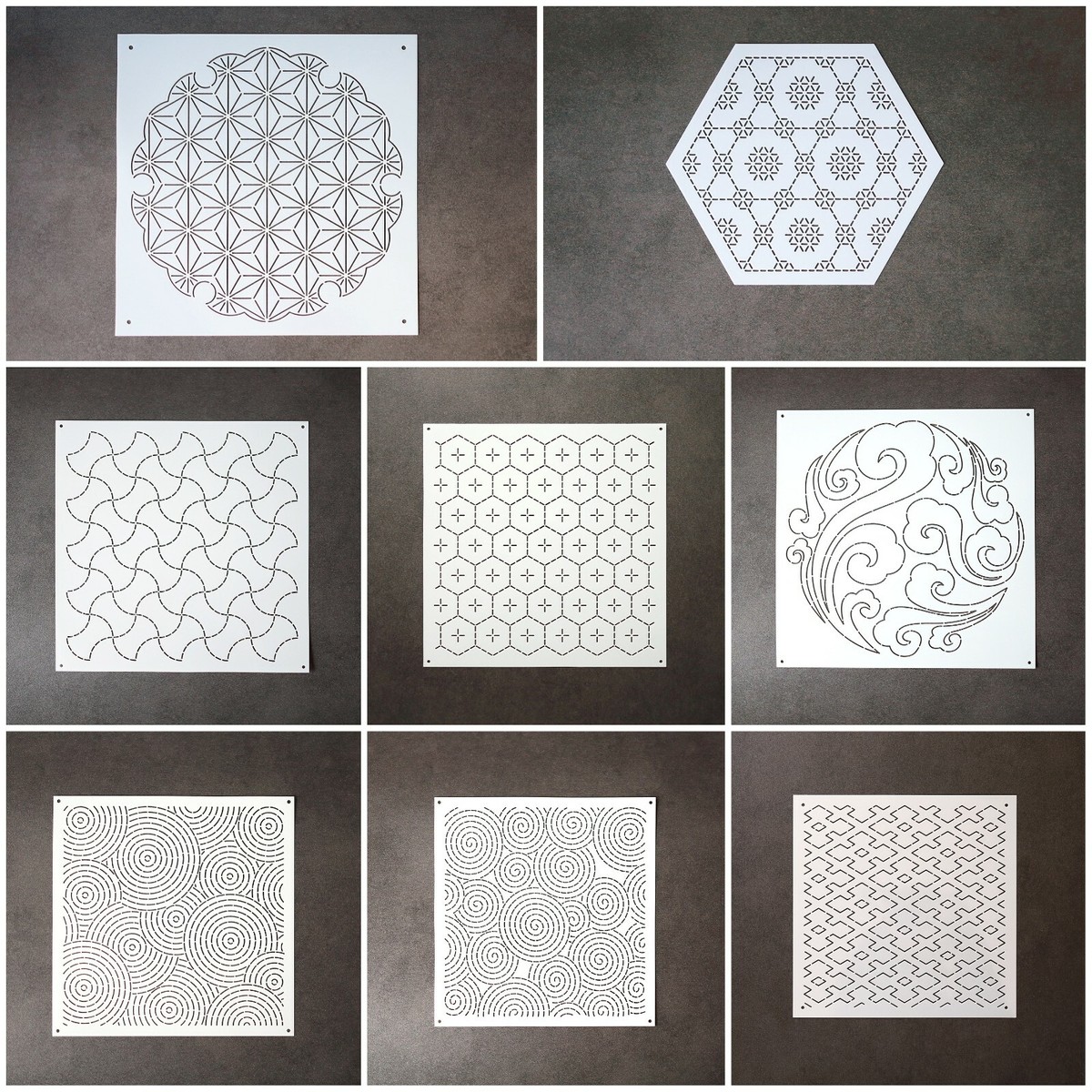 6 Stencil Per Patchwork Floreali - Modelli Da Cucito E Trapunta Fai Da Te Facili Da Usare - Foto 4