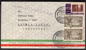 2818 MEXIKO NACH ARGENTINIEN LUFTPOSTBRIEF 1940 MONTERREY - BUENOS AIRES (ALMAGRO) - Bild 1 von 2